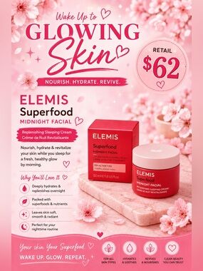 ELEMIS Superfood Midnight Facial Cream - Pink